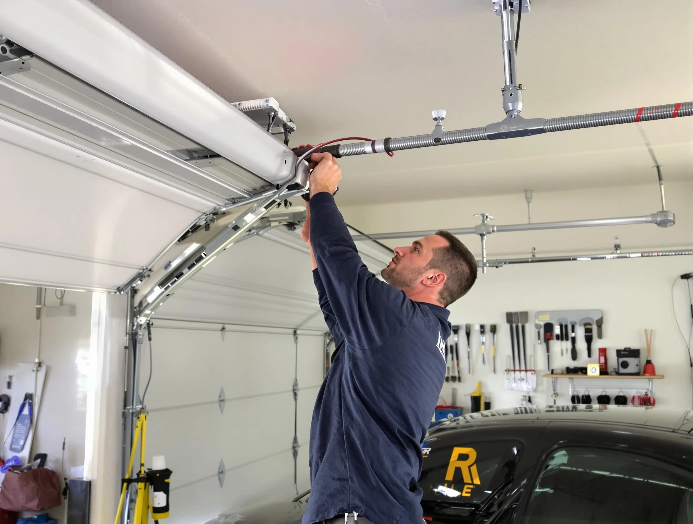 Madison Garage Door Repair technician performing garage door cable repair in Madison