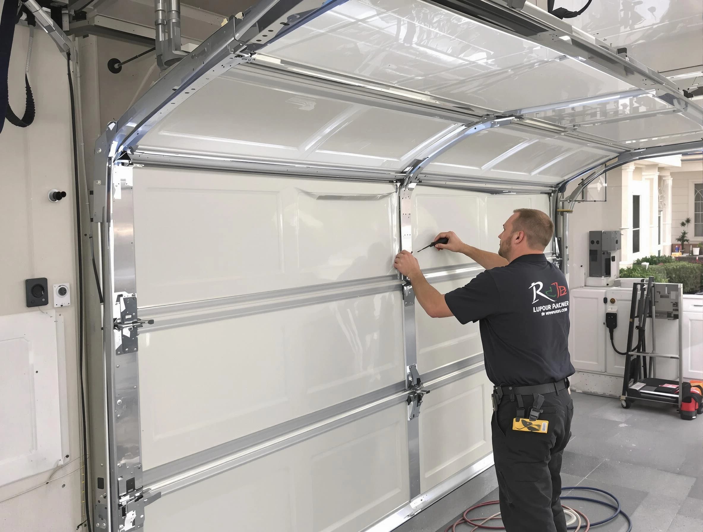 Madison Garage Door Repair professional performing panel repair in Madison