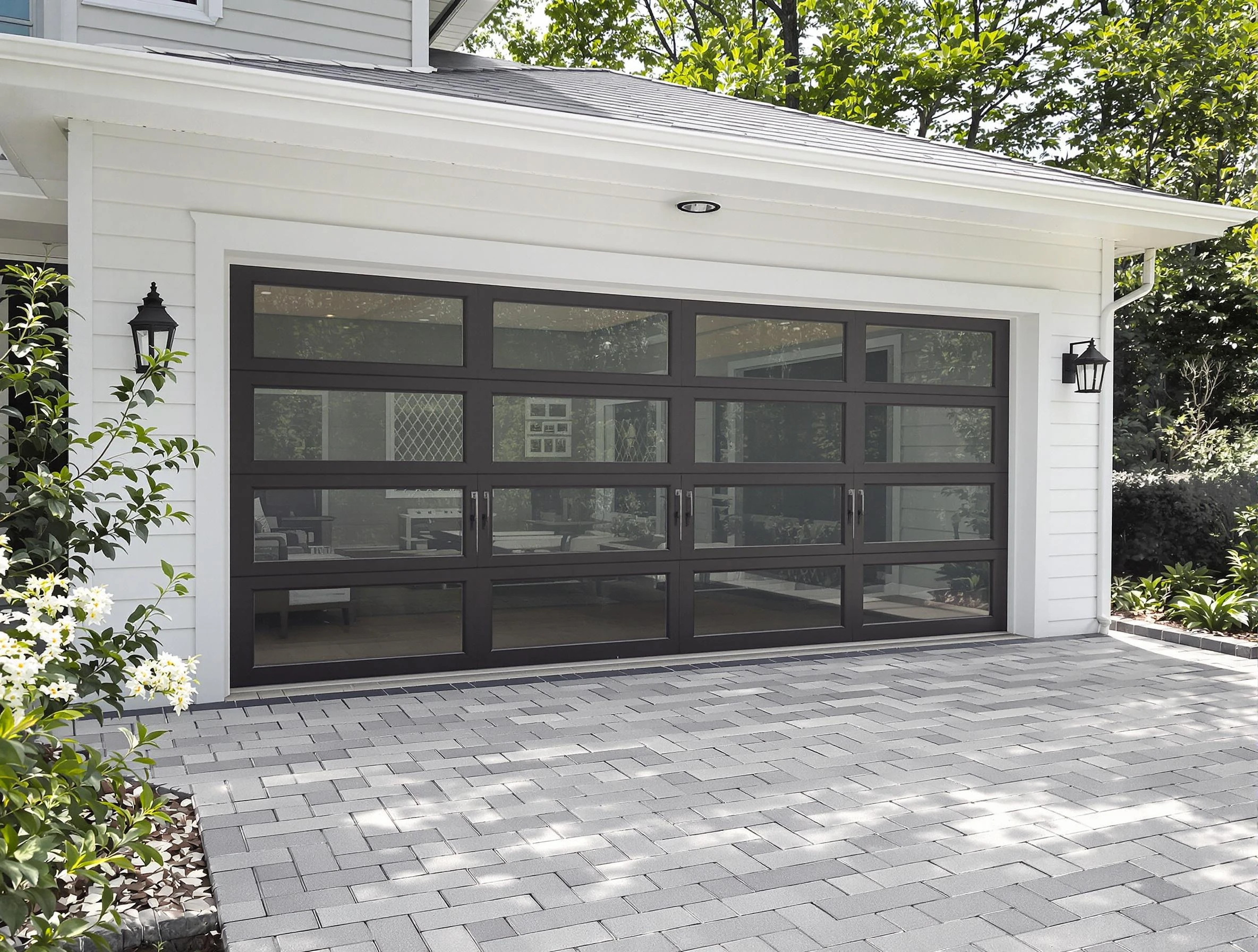Madison Garage Door Repair design specialist presenting custom garage door options to Madison homeowner