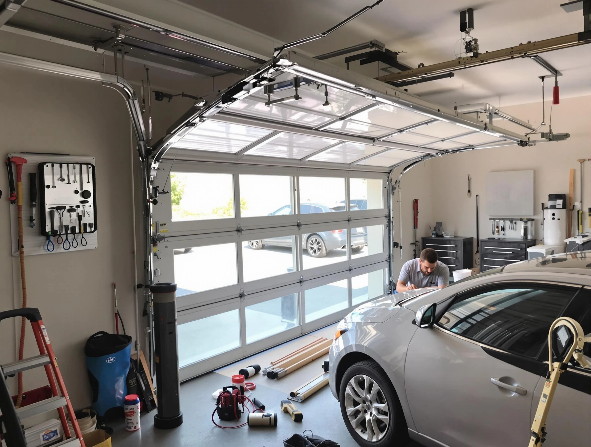 Garage door noise reduction service by Madison Garage Door Repair in Madison